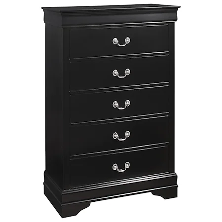 Tall Chest of Drawers with Traditional Hardware Pulls